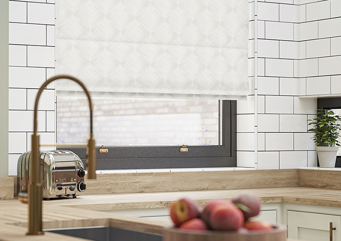 Gentle Palm, Warm Grey - Twist&Fit Roman Blind - Image 5